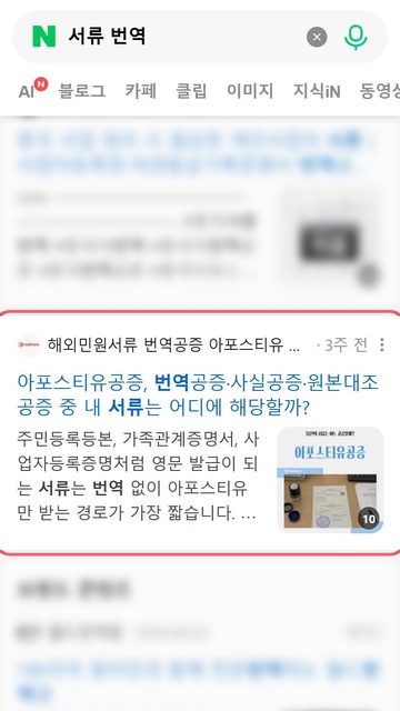 레드트랜스 네이버 블로그 노출 캡처